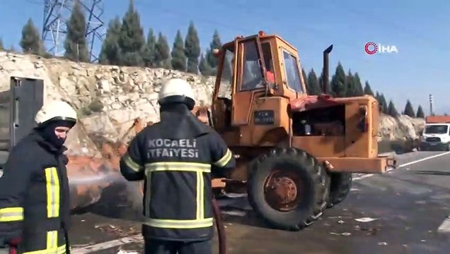 Alev Alev Yanan Kağıt Yüklü Tır, TEM’i Trafiğe Kapattı