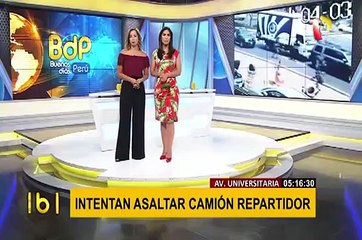 Sujetos armados intentan robar camión repartidor en avenida Universitaria