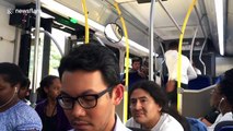 Baseball bat used during intense fight on a public bus