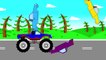 Bleu Monstre De Camions | Véhicules Pour Les Enfants | Niebieski Monster Truck Stunt