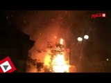 اتفرج| حريق هائل بمحيط دار الاوبرا المصرية