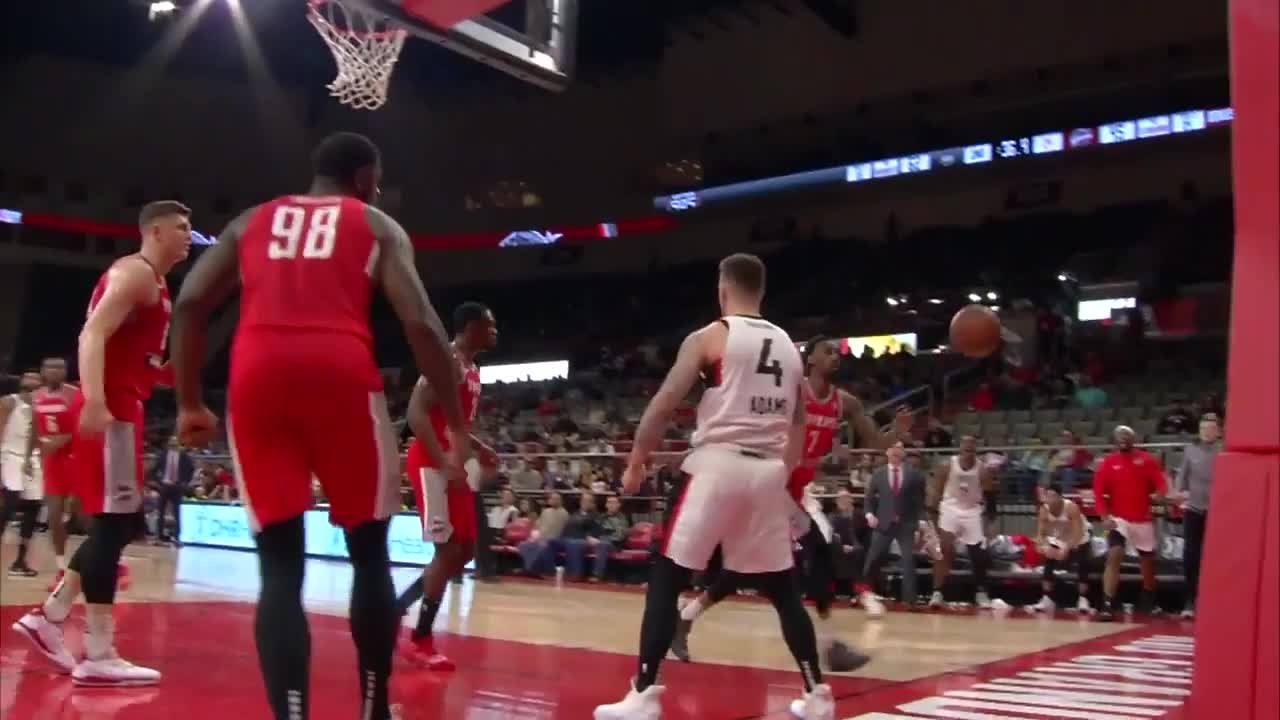 A bigtime dunk by Josh Adams!