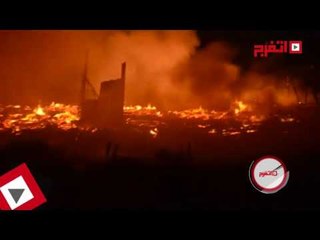 اتفرج| النيران تلتهم استوديو النحاس بالهرم