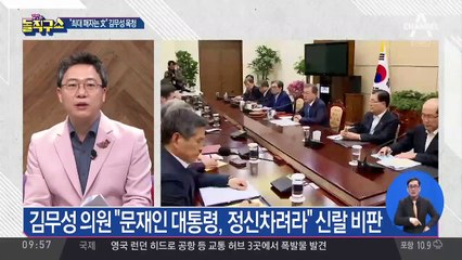 “문재인 대통령, 정신차려라” 김무성 맹비난