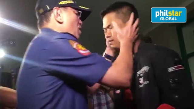NCRPO chief Police Major General Guillermo Eleazar lashes out his anger as he confronts PCpl Marlo Siblao Quibete