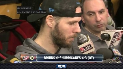 Jake DeBrusk, David Krejci, Brad Marchand React To OT Win Vs. Hurricanes