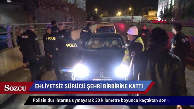 Ehliyetsiz sürücü şehri birbirine kattı