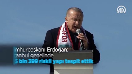 Cumhurbaşkanı Erdoğan: İstanbul genelinde 65 bin 399 riskli yapı tespit ettik