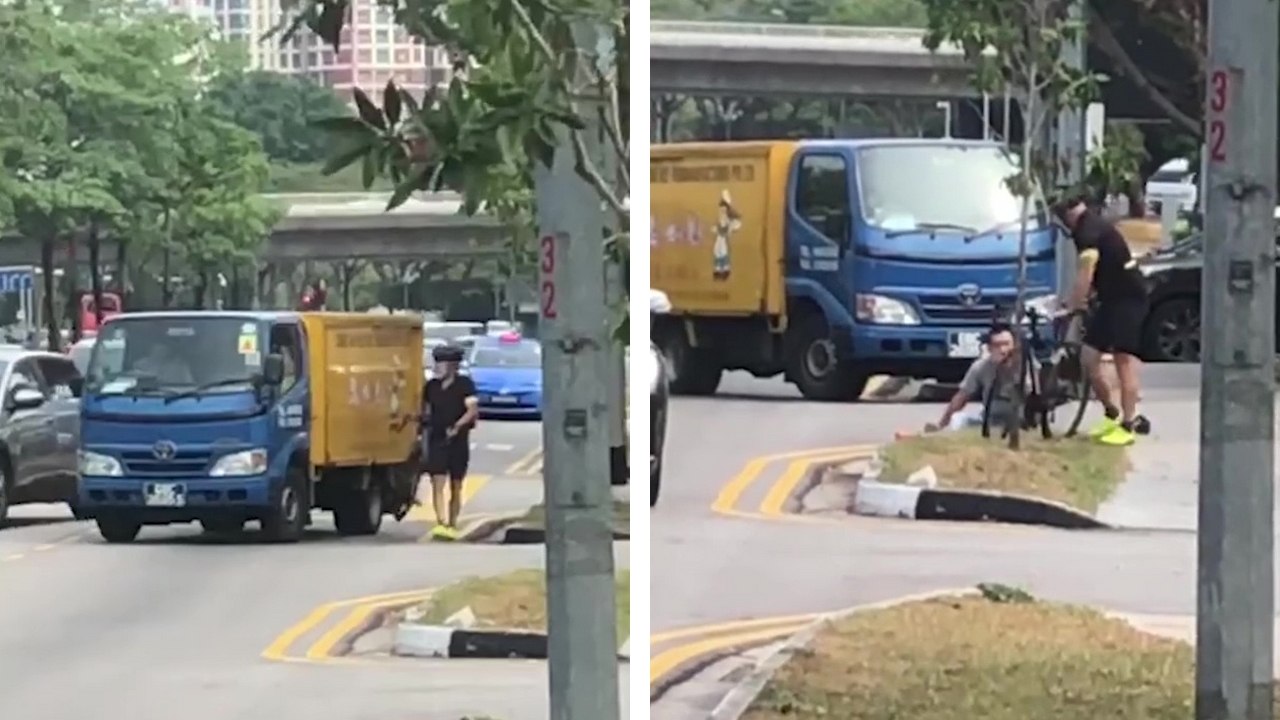 Un road rage entre un livreur et un cycliste qui se termine par un KO