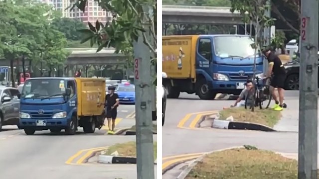 Un road rage entre un livreur et un cycliste qui se termine par un KO