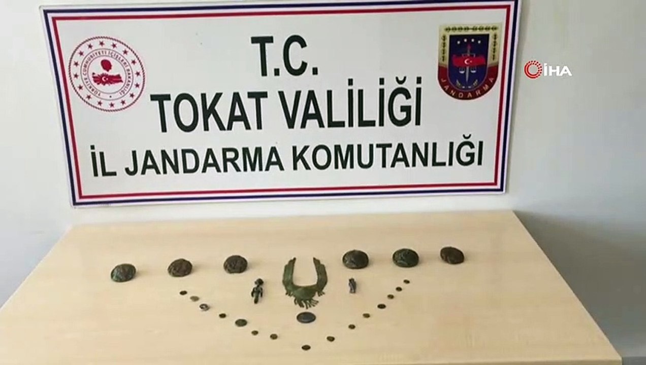 Tokat'ta tarihi eser operasyonu... Roma dönemine ait 25 adet tarihi eser ele geçirildi