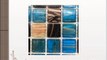 Blue Sapphire Copper Blend Iridescent Glass Backsplash MeshMounted 34 x 34 Mosaic Tiles