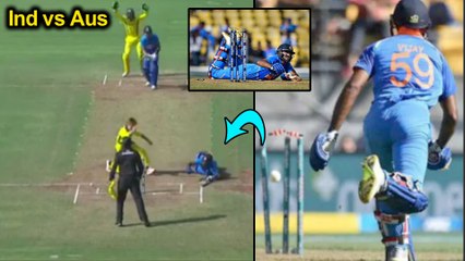 Download Video: India vs Australia 2nd ODI : Vijay Shankar Dismissed In 'Unlucky Run Out' After Brilliant Innings