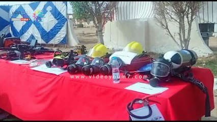 روبوت وأجهزة إطفاء حديثة فى اليوم العالمى للحماية المدنية