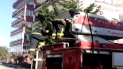 Çınarcık ilçesinde çıkan yangında 2 daire kül oldu