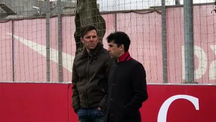 Marchena y Gallardo Apoyan a Machín antes del Partido ante el Slavia