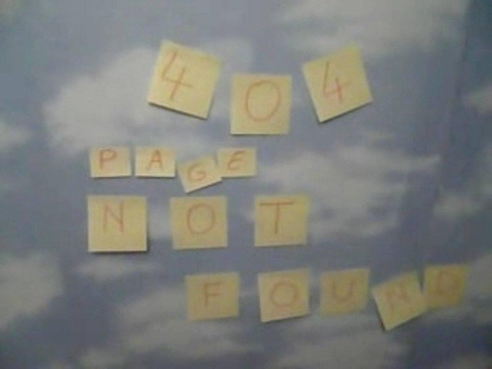 404 Page Not Found Post-It