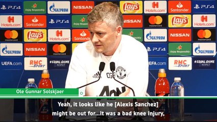 Sanchez could be out for up to six weeks - Solskjaer