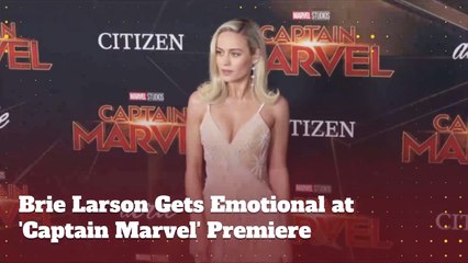 Brie Larson Tears Up At Captain Marvel Premiere