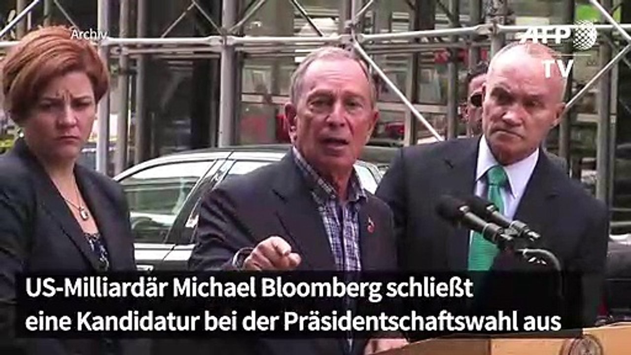 Bloomberg schließt Kandidatur bei US-Präsidentschaftswahl aus