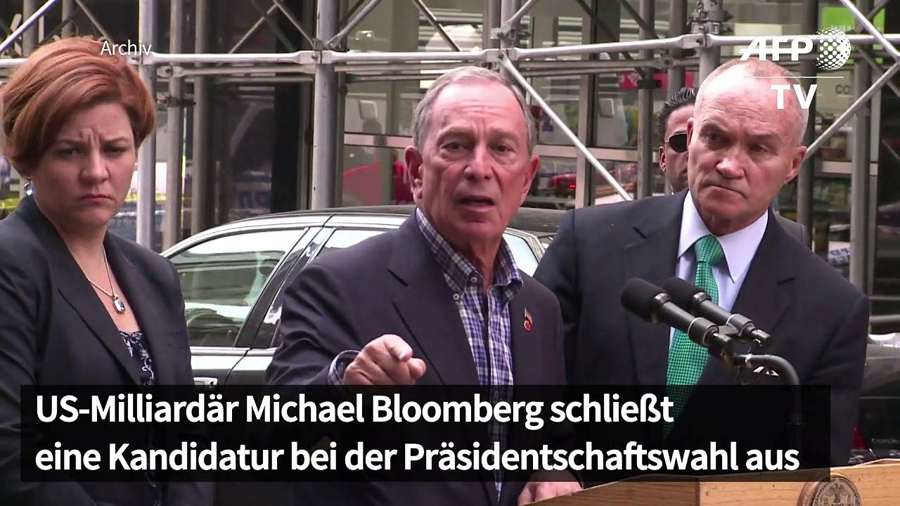 Bloomberg schließt Kandidatur bei US-Präsidentschaftswahl aus
