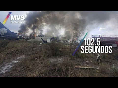 Sobrevivieron 103 personas a caída de avión en Durango