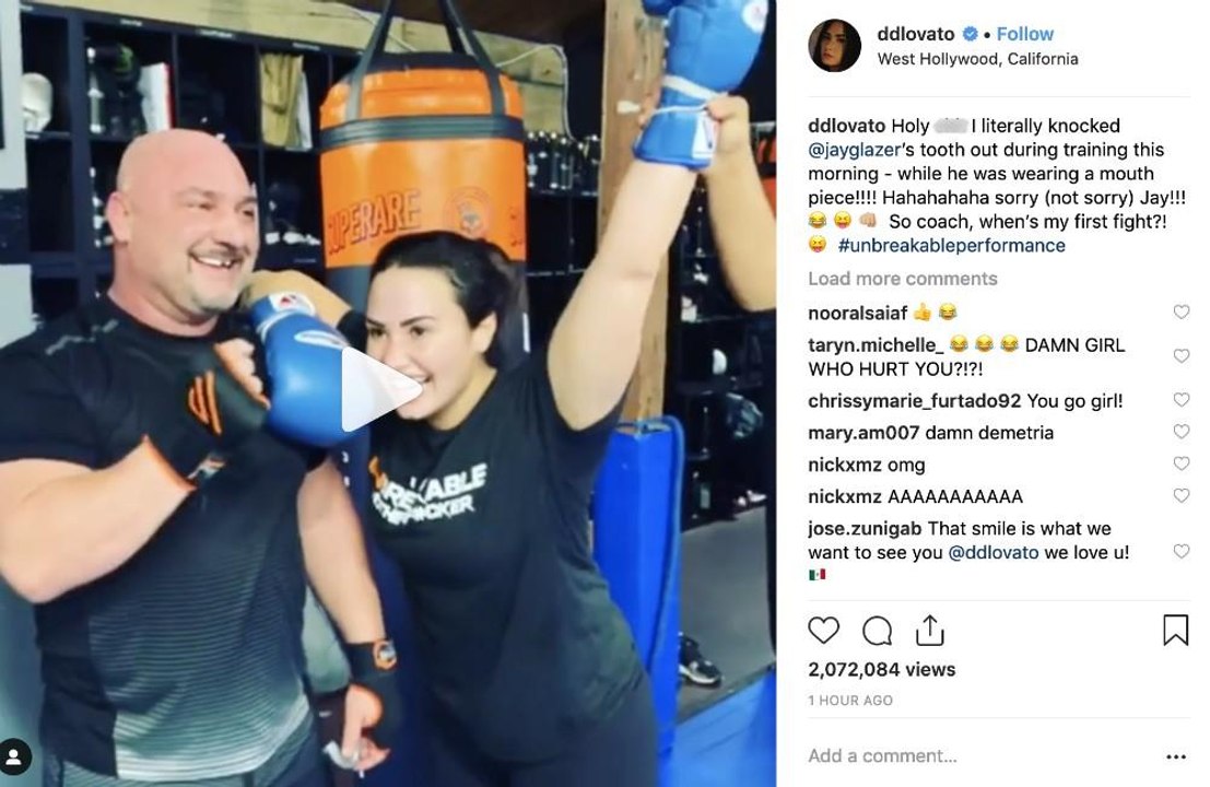 Demi Lovato schlug dem Trainer die Zähne aus