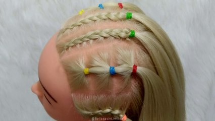 Peinado con Ligas para la Escuela o Fiesta by Belleza sin Limites