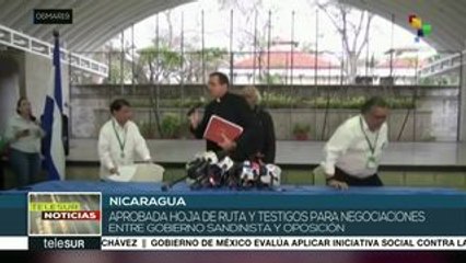 Nicaragua: aprueban hoja de ruta para diálogo entre gob. y oposición
