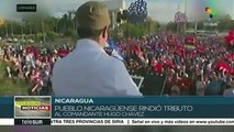 Pueblo de Nicaragua rinde tributo al comandante Hugo Chávez
