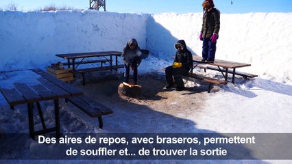 Au Canada, le plus grand labyrinthe de neige du monde attire les touristes