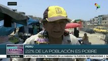 Pobreza en Perú alcanza casi al 22% de la población