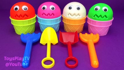 4 Colors Play Doh Ice Cream Cups | LOL Shopkins Chupa Chups PJ Masks Yowie Kinder Surprise Eggs | Awesome Toys