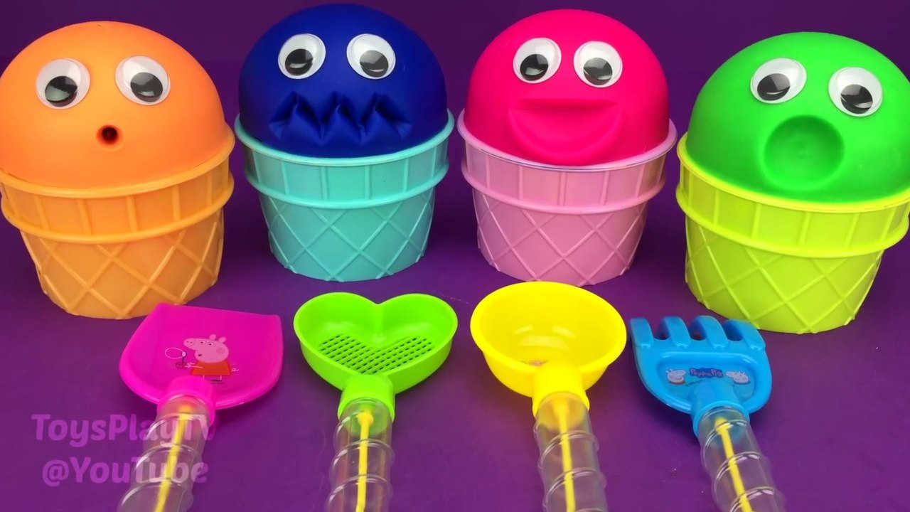 4 Colors Play Doh Ice Cream Cups | PJ Masks Chupa Chups LOL HairGoals Shopkins Kinder Surprise Eggs | Awesome Toys