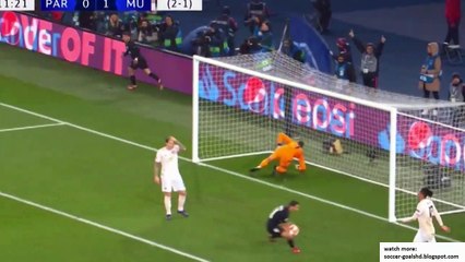 Juan Bernat Goal - Paris Saint Germain vs Manchester United 1-1 06/03/2019 :