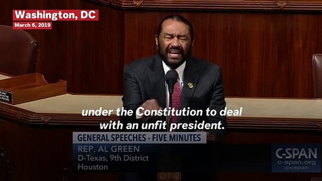 Al Green Calls To Impeach Trump: 'I Stand Where I Stand 659 Days Ago'