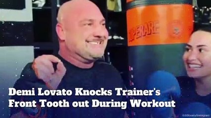 Demi Lovato Knocks Trainer's Front Tooth out During Workout