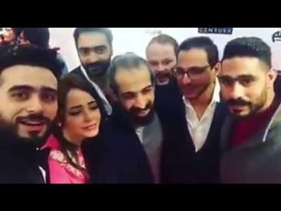 Mohamed Aamer - الفنان محمد عامر و سلمي في العرض الخاص لفيلم القرد بيتكلم