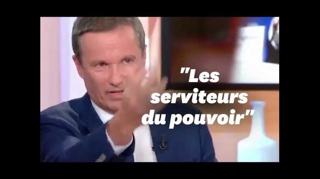 Nicolas Dupont-Aignan quitte C à Vous après un clash avec Patrick Cohen