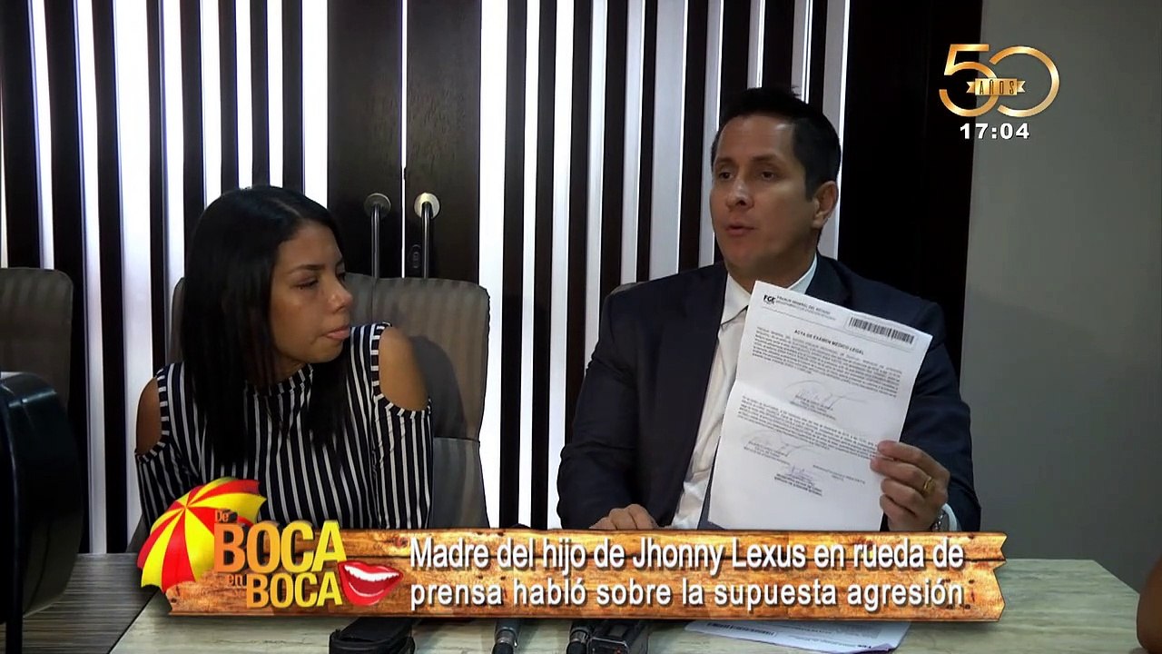 Madre del hijo de Jhonny Lexus en rueda de prensa habló sobre la supuesta agresión