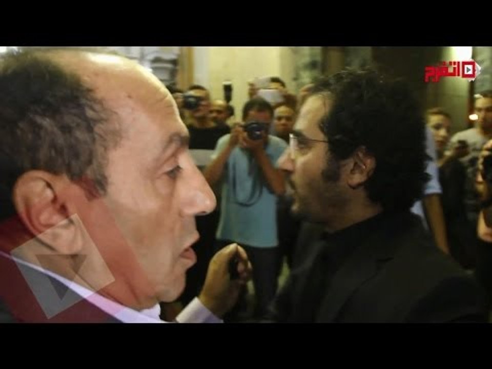 حلمي ورمضان وكريم عبدالعزيز في عزاء الفنان عمر...