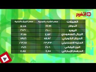 اتفرج | أسعار العملات اليوم السبت 5 أغسطس 2017