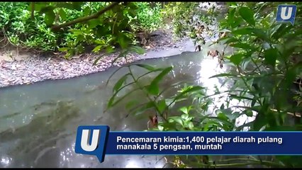 Pencemaran kimia-1,400 pelajar diarah pulang manakala 5 pengsan, muntah