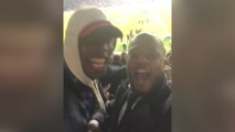 Patrice Evra fou de joie au Parc des Princes avec Paul Pogba