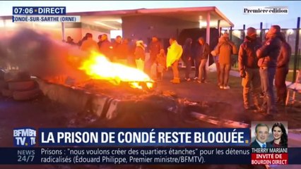 Le blocage de la prison de Condé-sur-Sarthe par ses surveillants se poursuit ce jeudi