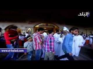 Download Video: تواصل احتفال الاقباط بعيد السعف بدير الانبا سمعان بالمقطم‎