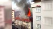 İstanbul- Bahçelievler'de 3 Katlı Binanın Çatısı Alev Alev Yandı