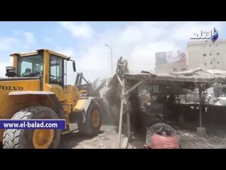 إزالة التعديات أسفل كوبري العامرية غرب الإسكندرية