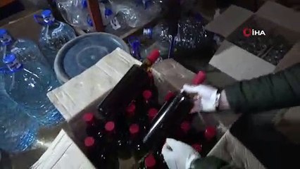 Damacana dolusu sahte alkol ele geçirildi