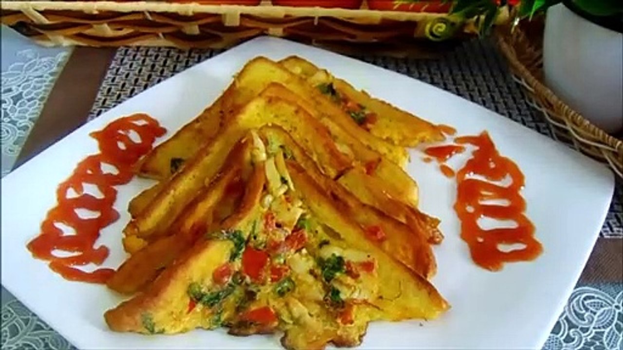Spicy Masala Toast Recipe - Egg Masala Toast Recipe - Masala Bread Recipe
